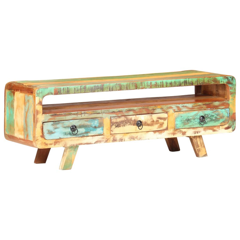 Tv-meubel 117x30x41 cm massief gerecycled hout MeubelReus