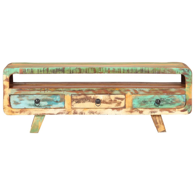 Tv-meubel 117x30x41 cm massief gerecycled hout MeubelReus