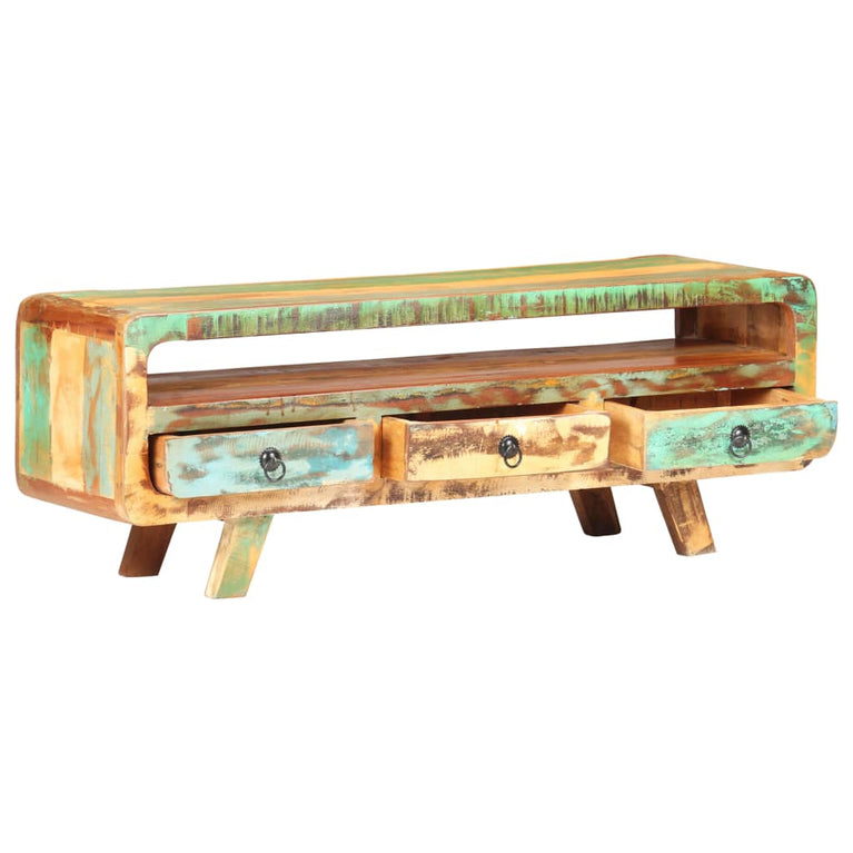 Tv-meubel 117x30x41 cm massief gerecycled hout MeubelReus