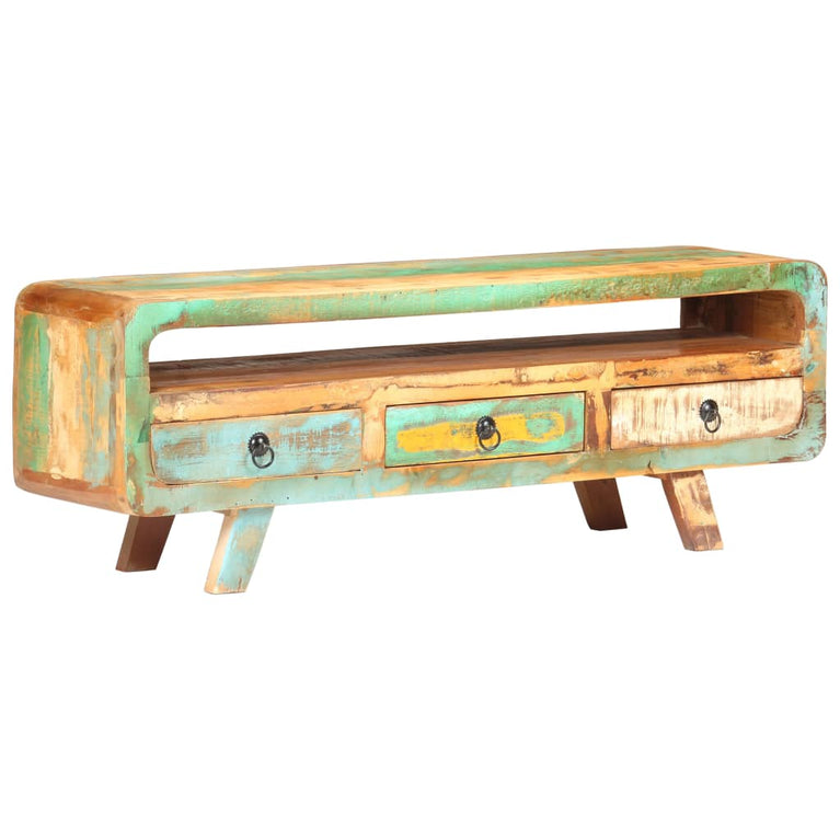 Tv-meubel 117x30x41 cm massief gerecycled hout MeubelReus
