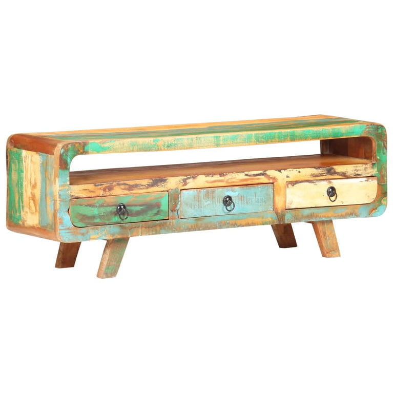 Tv-meubel 117x30x41 cm massief gerecycled hout MeubelReus