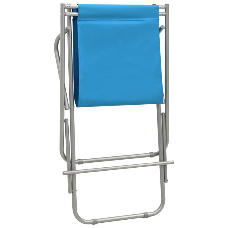 Klapstoelen 2 st staal blauw MeubelReus
