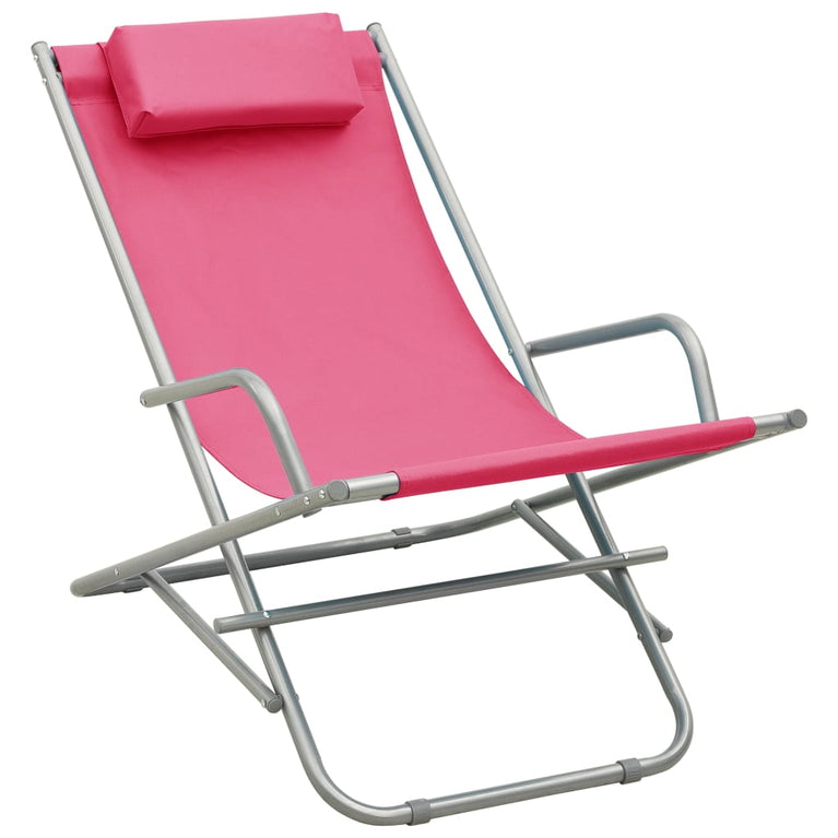 Klapstoelen 2 st staal roze MeubelReus