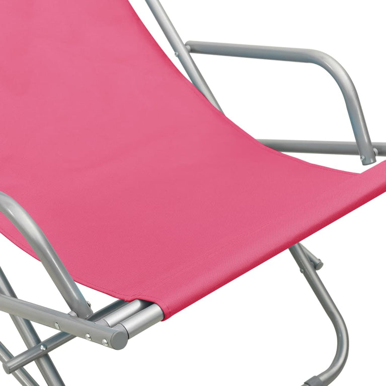 Klapstoelen 2 st staal roze MeubelReus