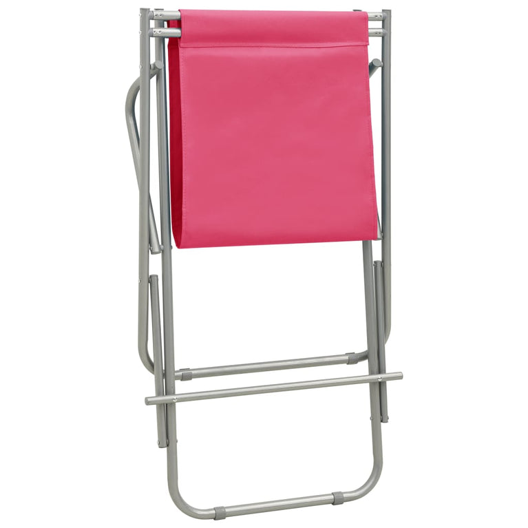 Klapstoelen 2 st staal roze MeubelReus