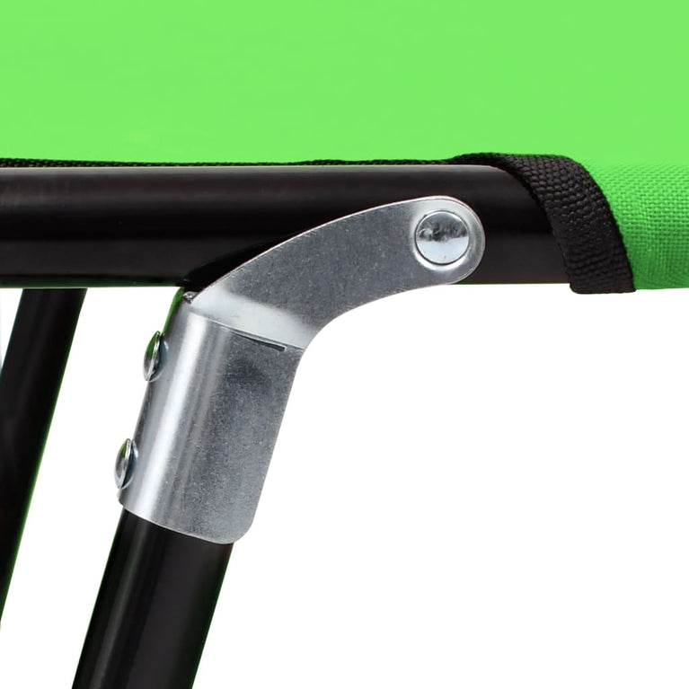 Ligbed inklapbaar staal groen MeubelReus