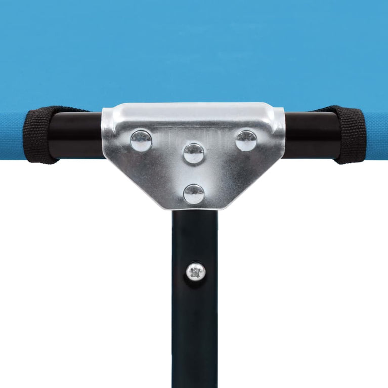 Ligbed inklapbaar staal turquoiseblauw MeubelReus