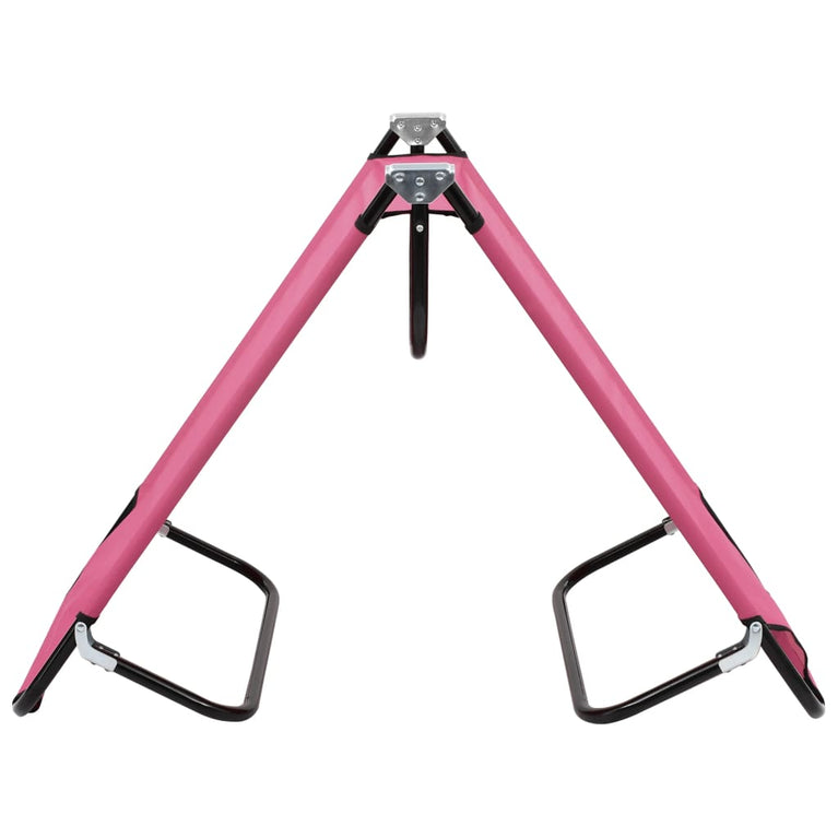 Ligbed inklapbaar staal roze MeubelReus