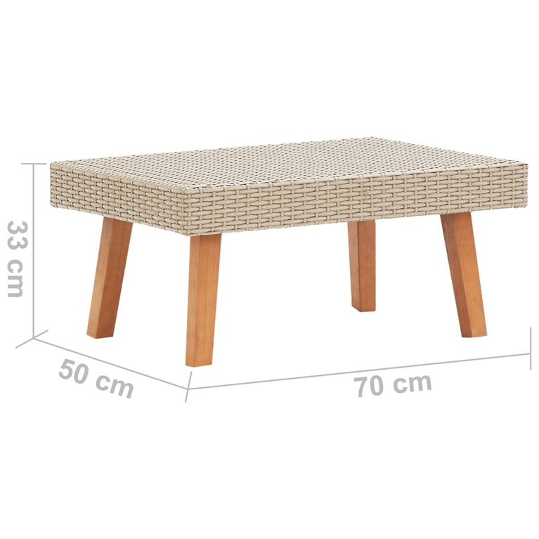Tuintafel poly rattan beige MeubelReus