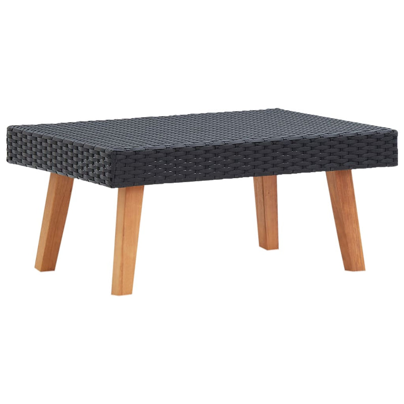 Tuintafel poly rattan zwart MeubelReus