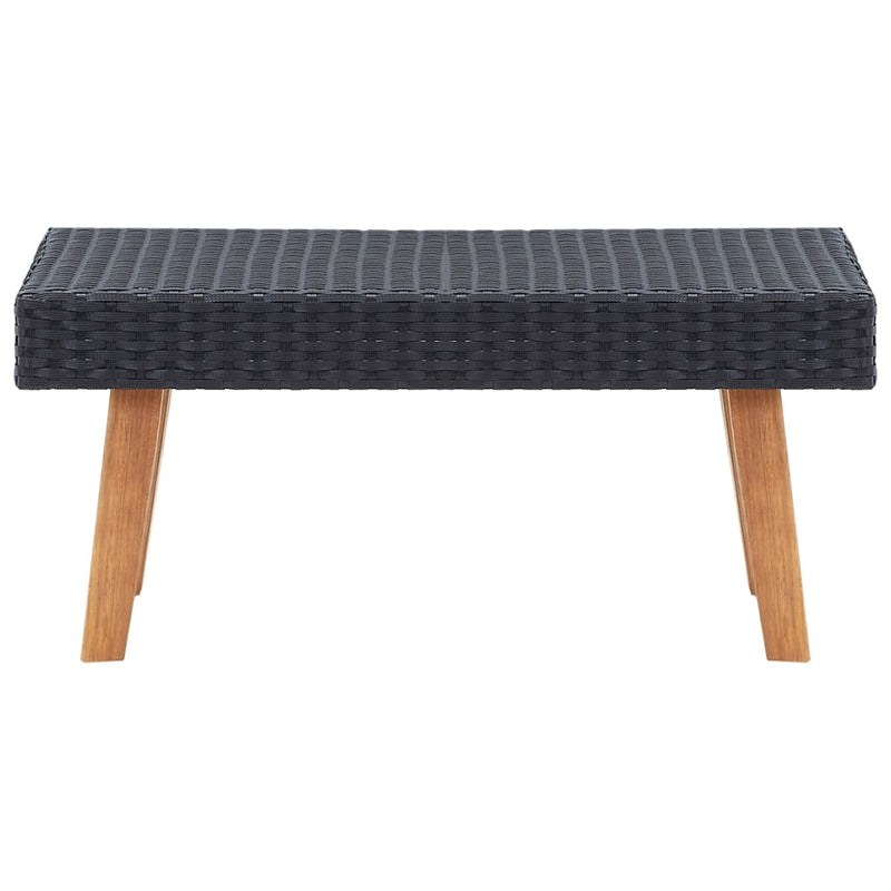 Tuintafel poly rattan zwart MeubelReus