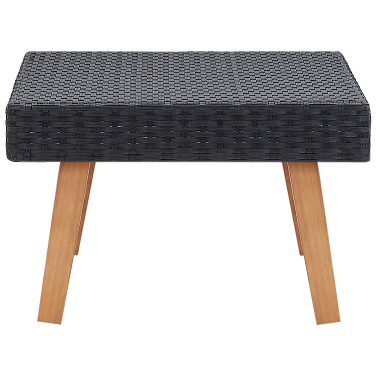 Tuintafel poly rattan zwart MeubelReus