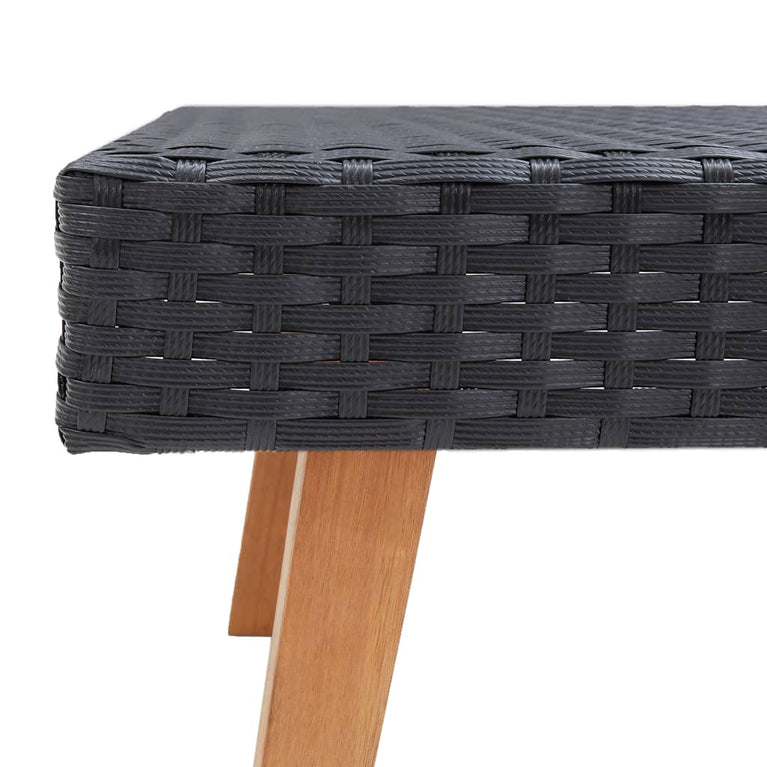 Tuintafel poly rattan zwart MeubelReus