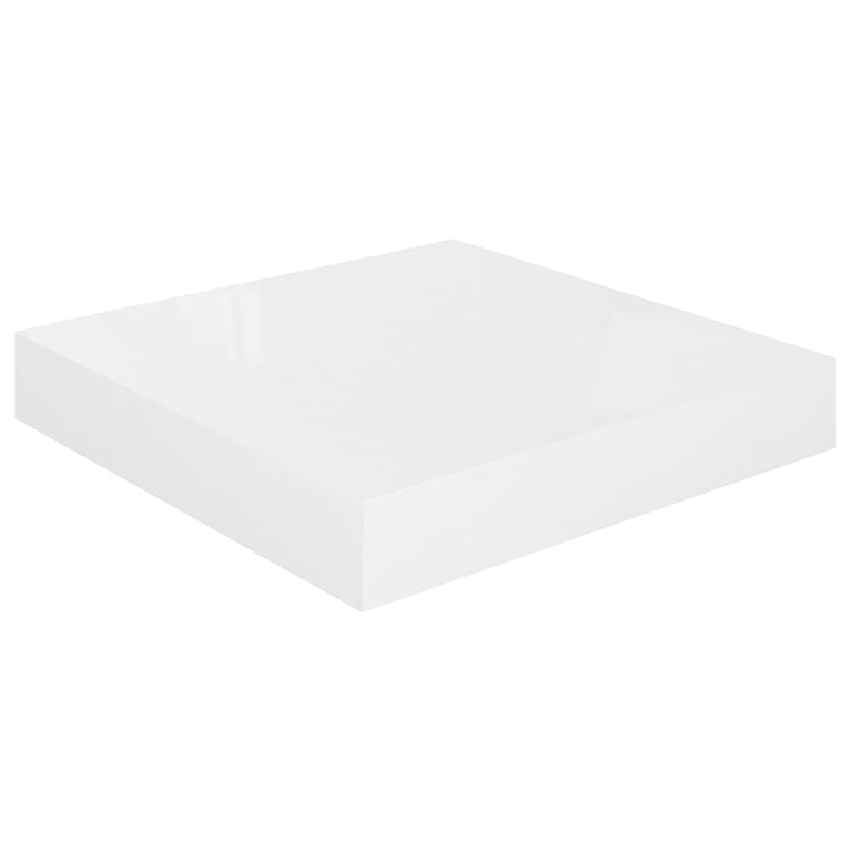 Wandschappen zwevend 4 st 23x23,5x3,8 cm MDF hoogglans wit MeubelReus