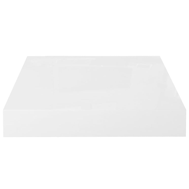 Wandschappen zwevend 4 st 23x23,5x3,8 cm MDF hoogglans wit MeubelReus