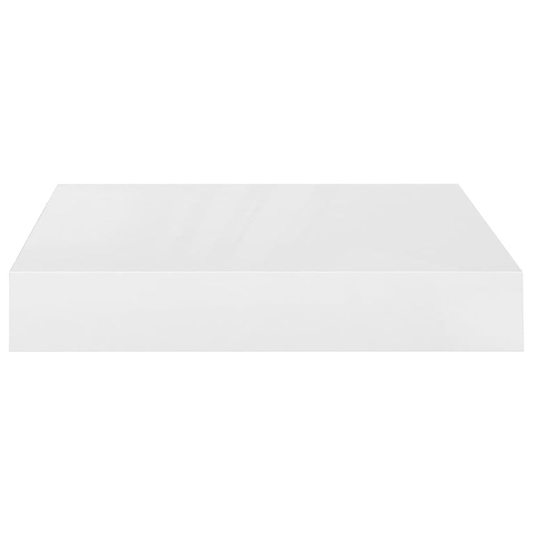 Wandschappen zwevend 4 st 23x23,5x3,8 cm MDF hoogglans wit MeubelReus