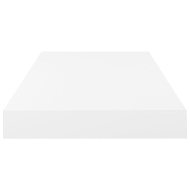 Wandschappen zwevend 2 st 50x23x3,8 cm MDF hoogglans wit MeubelReus