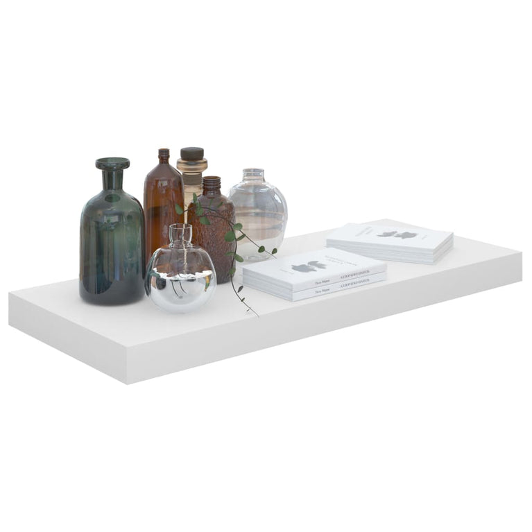 Wandschappen zwevend 4 st 60x23,5x3,8 cm MDF hoogglans wit MeubelReus