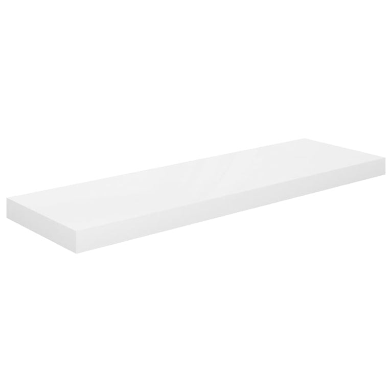 Wandschappen zwevend 2 st 80x23,5x3,8 cm MDF hoogglans wit MeubelReus