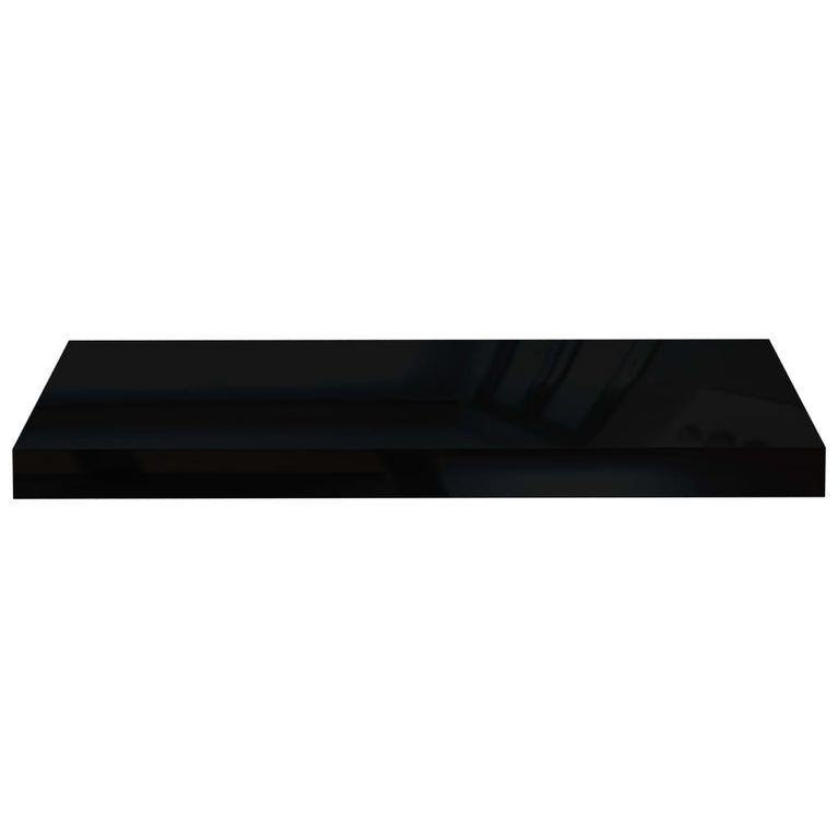 Wandschappen zwevend 4 st 60x23,5x3,8 cm MDF hoogglans zwart MeubelReus
