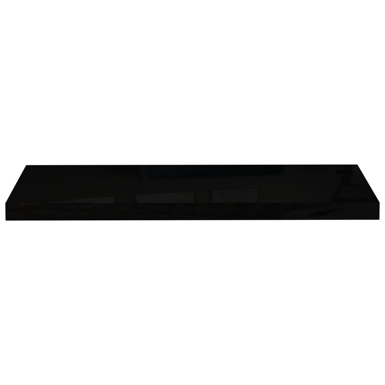 Wandschappen zwevend 4 st 80x23,5x3,8 cm MDF hoogglans zwart MeubelReus