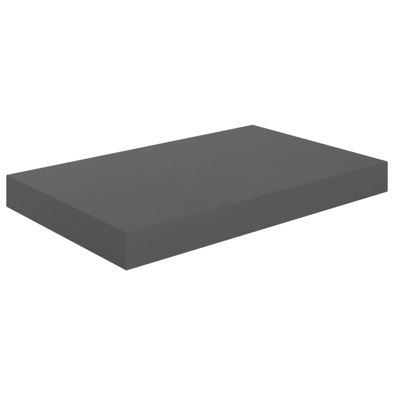 Wandschappen zwevend 4 st 40x23x3,8 cm MDF hoogglans grijs MeubelReus