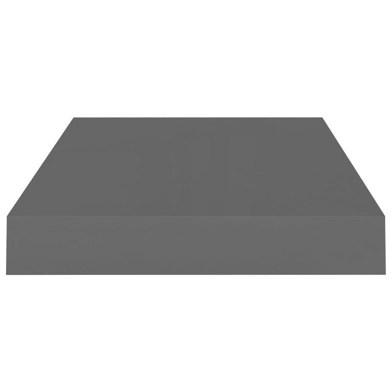Wandschappen zwevend 4 st 40x23x3,8 cm MDF hoogglans grijs MeubelReus