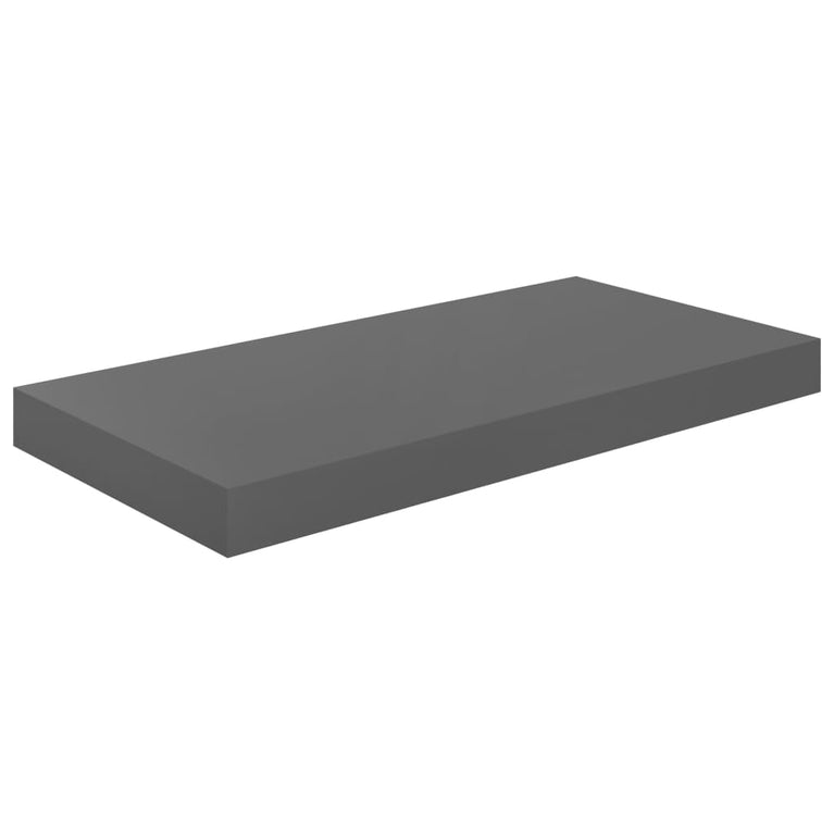 Wandschappen zwevend 4 st 50x23x3,8 cm MDF hoogglans grijs MeubelReus