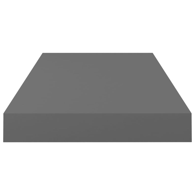 Wandschappen zwevend 4 st 50x23x3,8 cm MDF hoogglans grijs MeubelReus