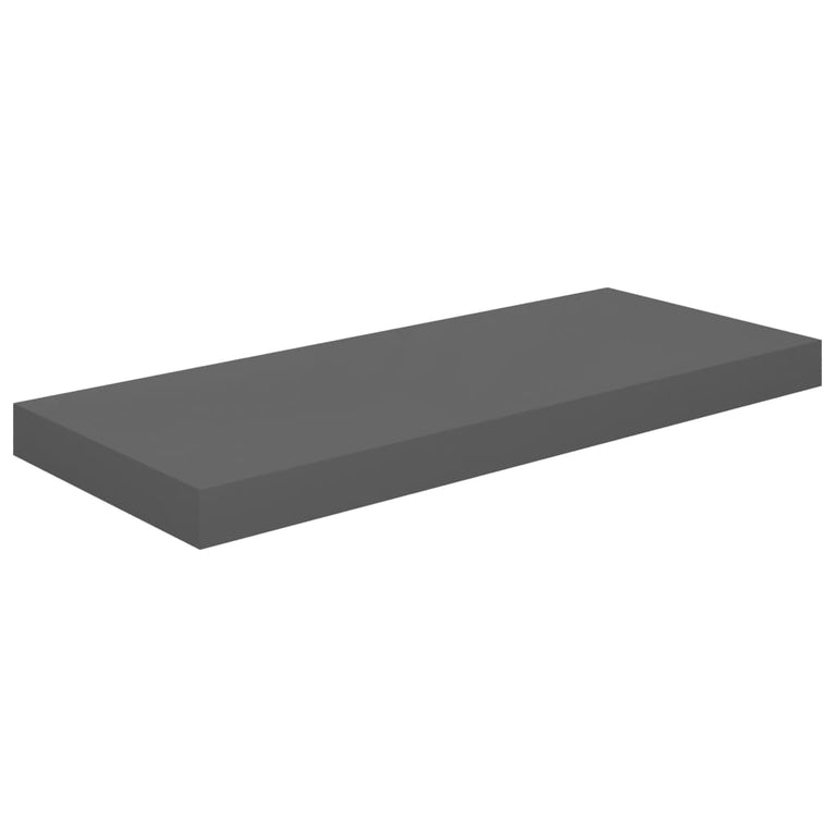 Wandschappen zwevend 4 st 60x23,5x3,8 cm MDF hoogglans grijs MeubelReus