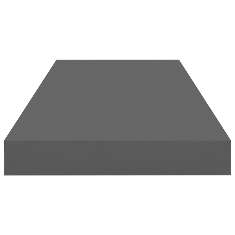 Wandschappen zwevend 4 st 60x23,5x3,8 cm MDF hoogglans grijs MeubelReus