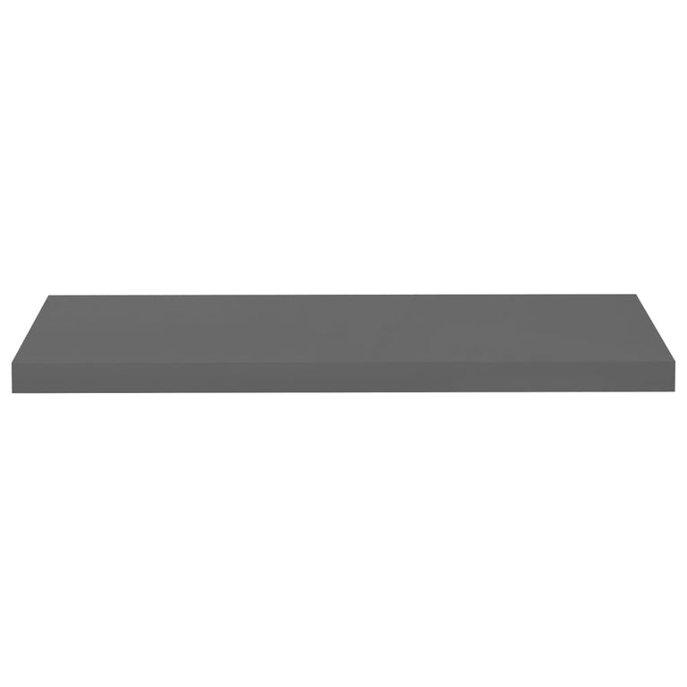 Wandschappen zwevend 4 st 80x23,5x3,8 cm MDF hoogglans grijs MeubelReus