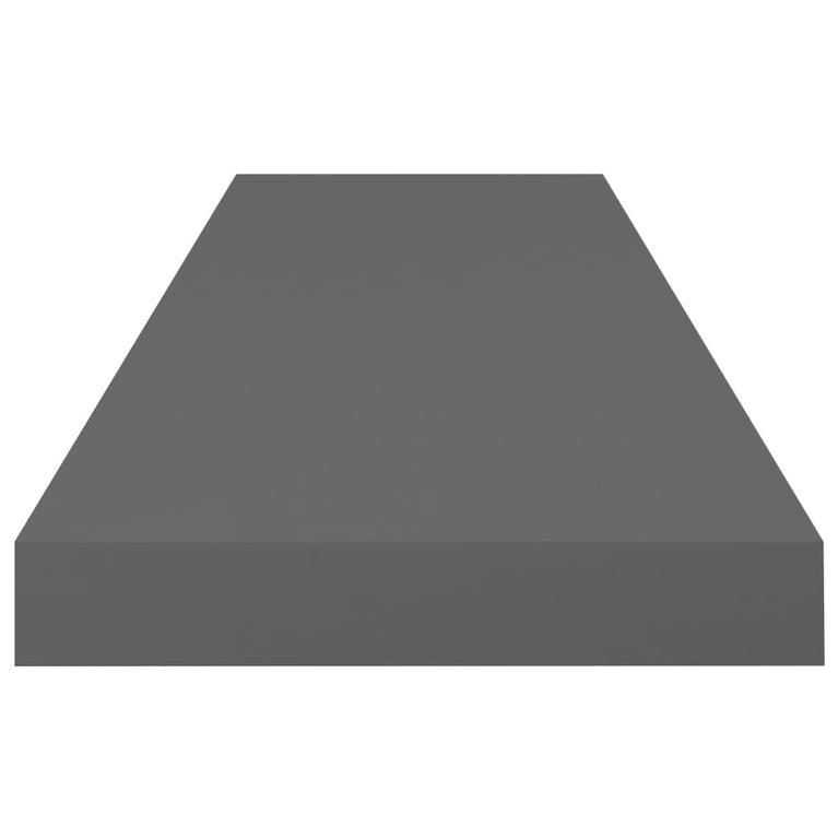 Wandschappen zwevend 4 st 80x23,5x3,8 cm MDF hoogglans grijs MeubelReus