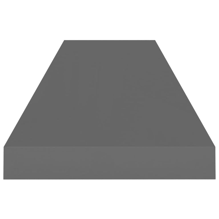 Wandschappen zwevend 4 st 90x23,5x3,8 cm MDF hoogglans grijs MeubelReus