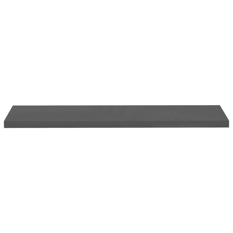 Wandschappen zwevend 4 st 120x23,5x3,8 cm MDF hoogglans grijs MeubelReus