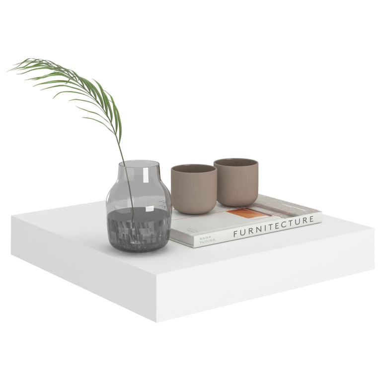 Wandschappen zwevend 4 st 23x23,5x3,8 cm MDF wit MeubelReus
