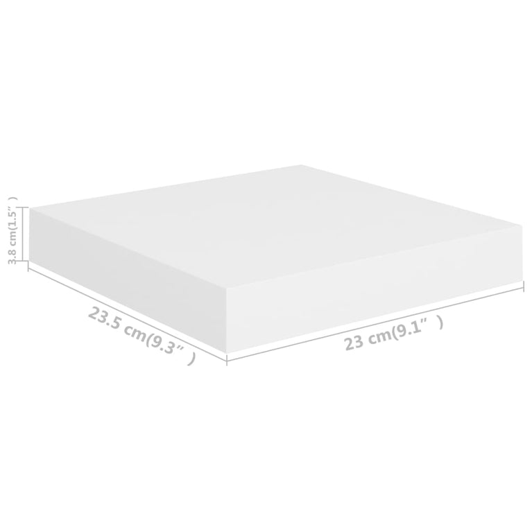 Wandschappen zwevend 4 st 23x23,5x3,8 cm MDF wit MeubelReus