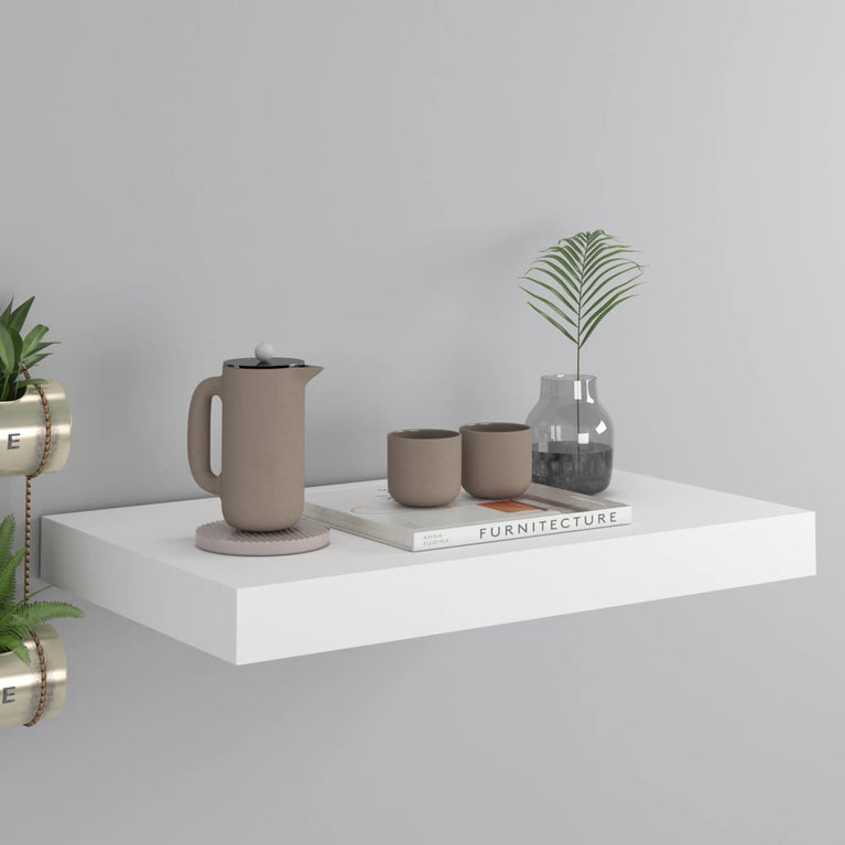 Wandschap zwevend 40x23x3,8 cm MDF wit MeubelReus