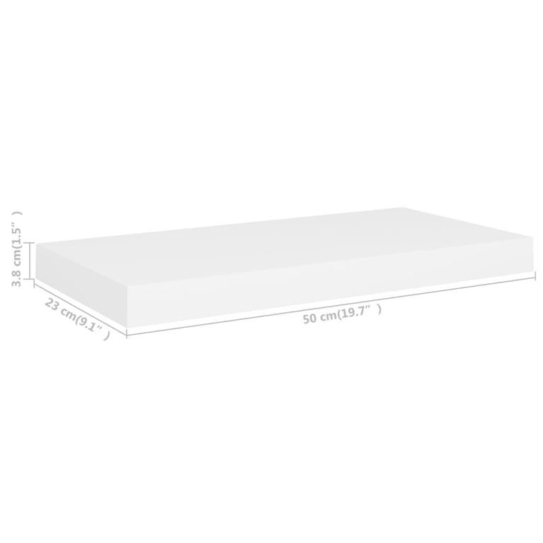 Wandschappen zwevend 4 st 50x23x3,8 cm MDF wit MeubelReus