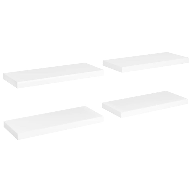 Wandschappen zwevend 4 st 60x23,5x3,8 cm MDF wit MeubelReus