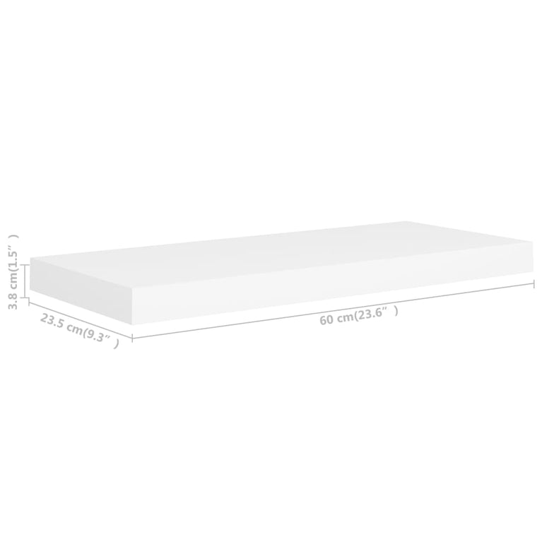 Wandschappen zwevend 4 st 60x23,5x3,8 cm MDF wit MeubelReus