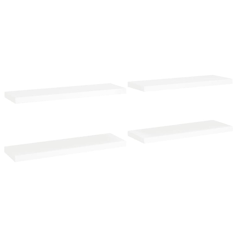 Wandschappen zwevend 4 st 80x23,5x3,8 cm MDF wit MeubelReus