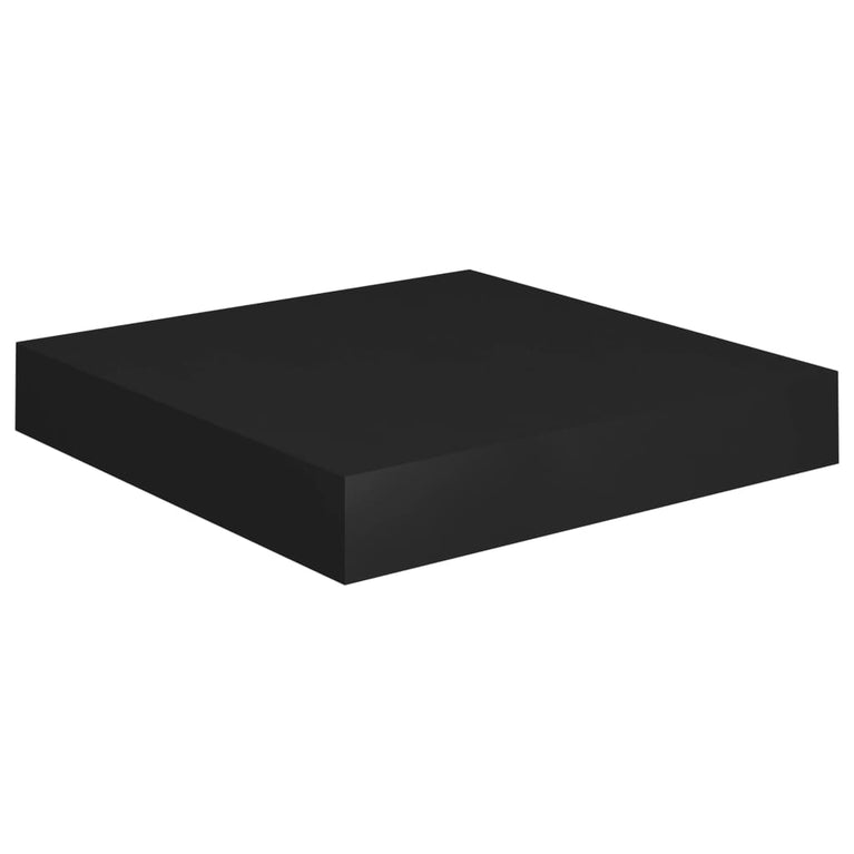 Wandschappen zwevend 4 st 23x23,5x3,8 cm MDF zwart MeubelReus