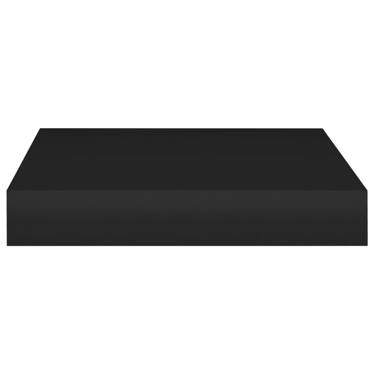 Wandschappen zwevend 4 st 23x23,5x3,8 cm MDF zwart MeubelReus