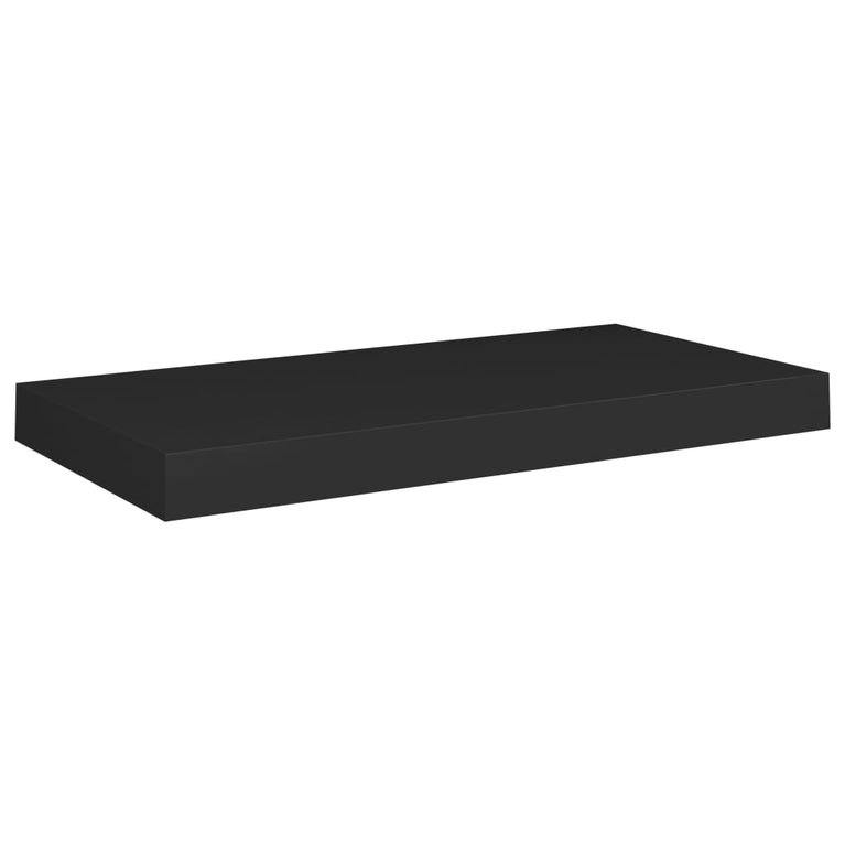 Wandschappen zwevend 2 st 50x23x3,8 cm MDF zwart MeubelReus
