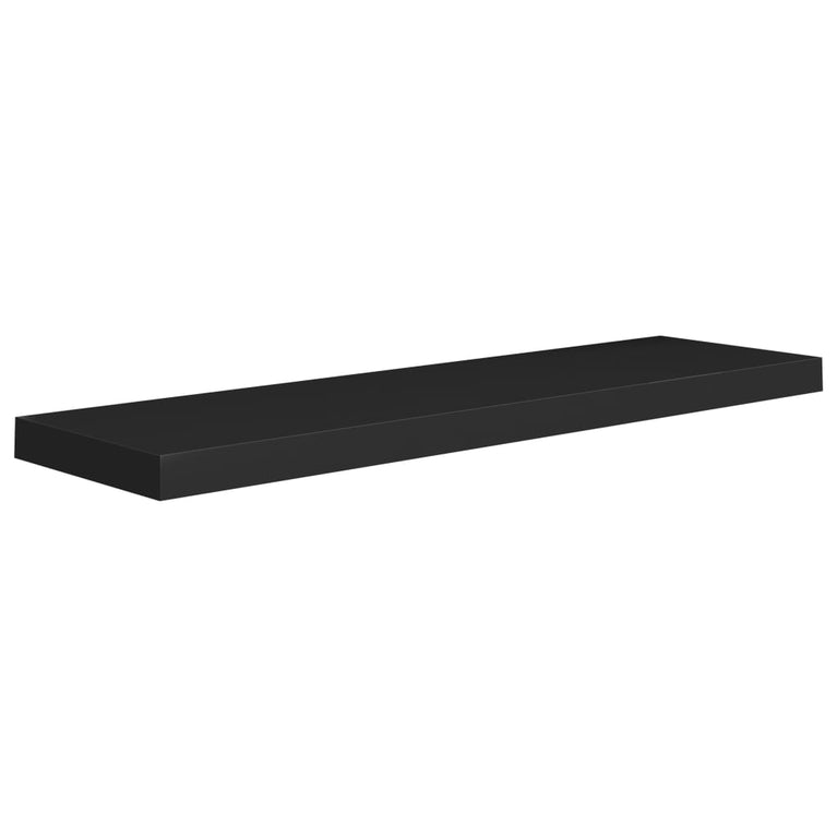 Wandschappen zwevend 2 st 90x23,5x3,8 cm MDF zwart MeubelReus