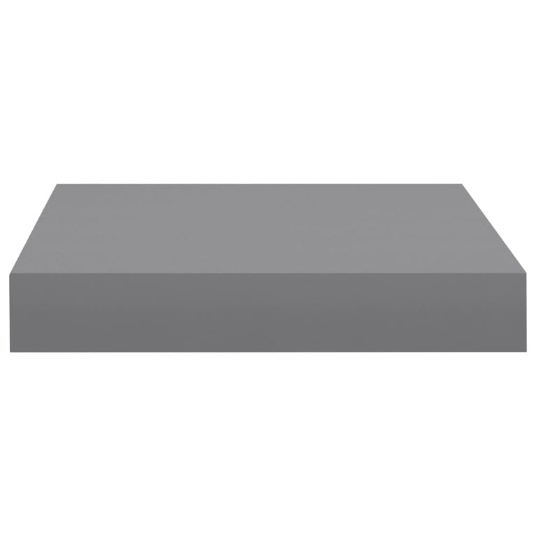 Wandschappen zwevend 2 st 23x23,5x3,8 cm MDF grijs MeubelReus