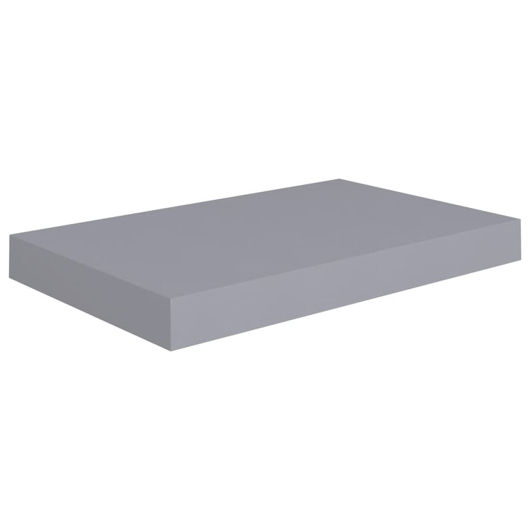 Wandschappen zwevend 2 st 40x23x3,8 cm MDF grijs MeubelReus