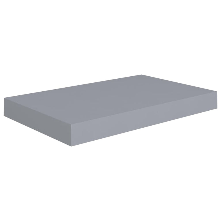 Wandschappen zwevend 4 st 40x23x3,8 cm MDF grijs MeubelReus
