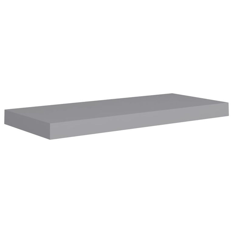 Wandschappen zwevend 2 st 60x23,5x3,8 cm MDF grijs MeubelReus